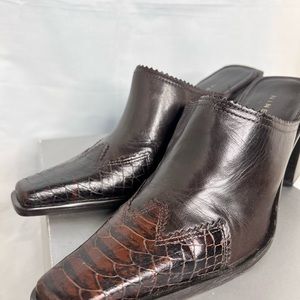 Nine West kidskin sling back booties 8